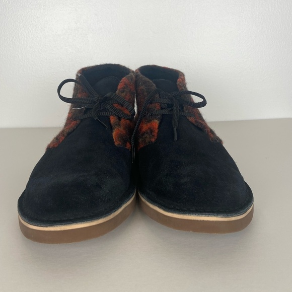 Clarks Men's Bushacre 3 Chukka Boots Size 11 Black Tribal Wool Suede Lace Up - Picture 4 of 10